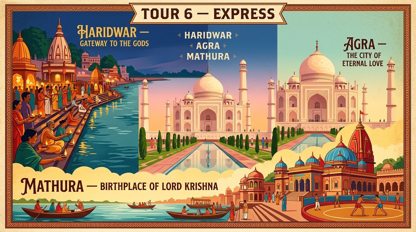 Tour 6 — Ekspress Haridwar • Agra • Mathura